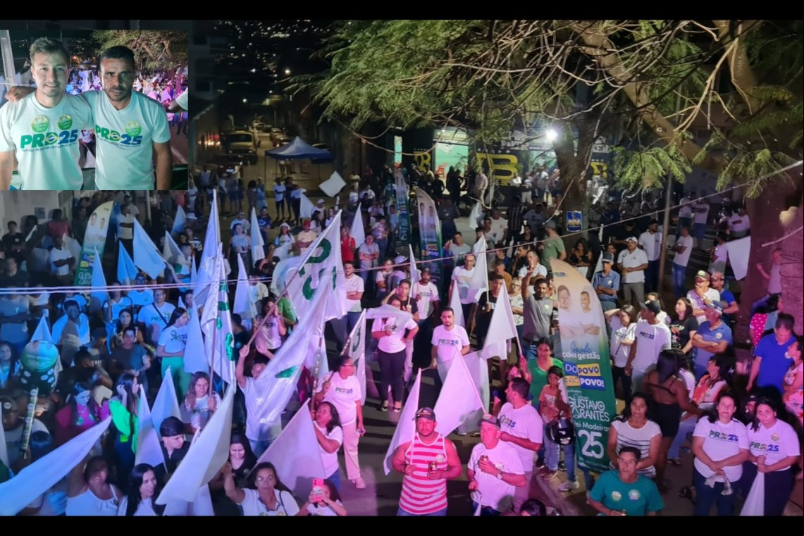 Concentração do candidato a prefeito Enfermeiro Gustavo Arantes acontece no Fazendinha, em Itamarandiba