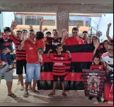 Torcida do Flamengo comemora penta campeonato da Copa do Brasil em Itamarandiba após vencer Atlético-MG por 1 a 0 na Arena MRV 