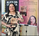 Biblioteca Dr. Karl Ludwig Mikulits foi palco do lançamento do livro da escritora itamarandibana:Maria Jordânia de Oliveira.